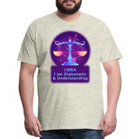 Thumbnail for Men's Neon Libra Premium T-Shirt - heather oatmeal