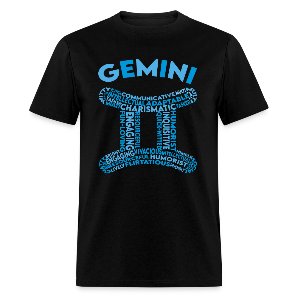 Men's Power Words Gemini Classic T-Shirt - black