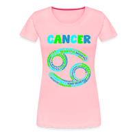 Thumbnail for Women's Power Words Cancer Premium T-Shirt - pink