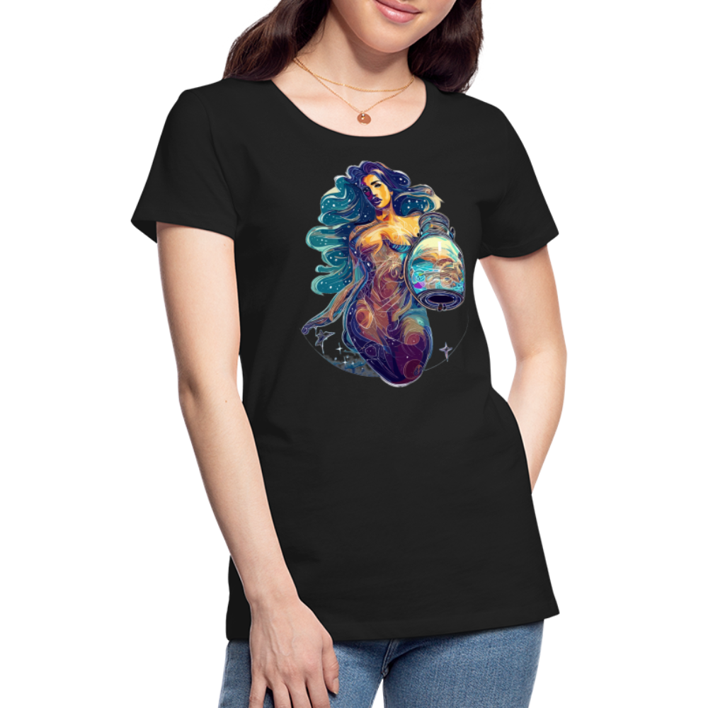 Women’s Mythical Aquarius Premium T-Shirt - black