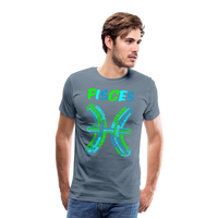 Thumbnail for Men's Power Words Pisces Premium T-Shirt - steel blue