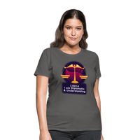 Thumbnail for Women's Glow Libra T-Shirt - charcoal