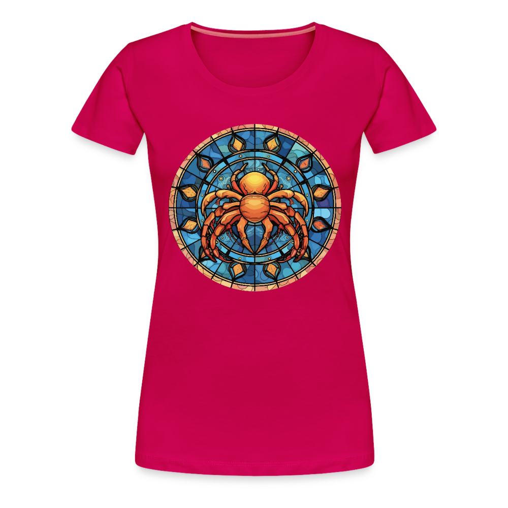 Women’s Mosaic Cancer Premium T-Shirt - dark pink