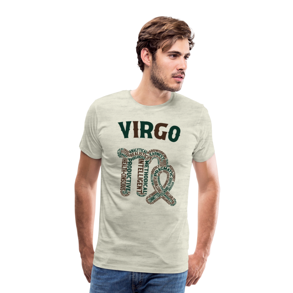 Men's Power Words Virgo Premium T-Shirt - heather oatmeal