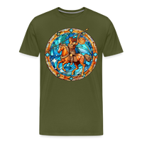 Thumbnail for Men's Mosaic Sagittarius Premium T-Shirt - olive green