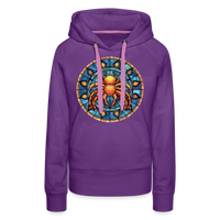 Thumbnail for Women’s Mosaic Cancer Premium Hoodie - purple 