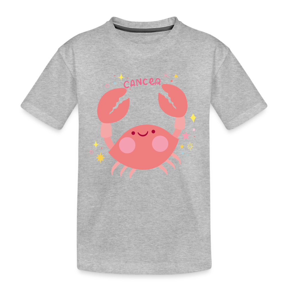 Kid’s Pinky Cancer Premium Organic T-Shirt - heather gray