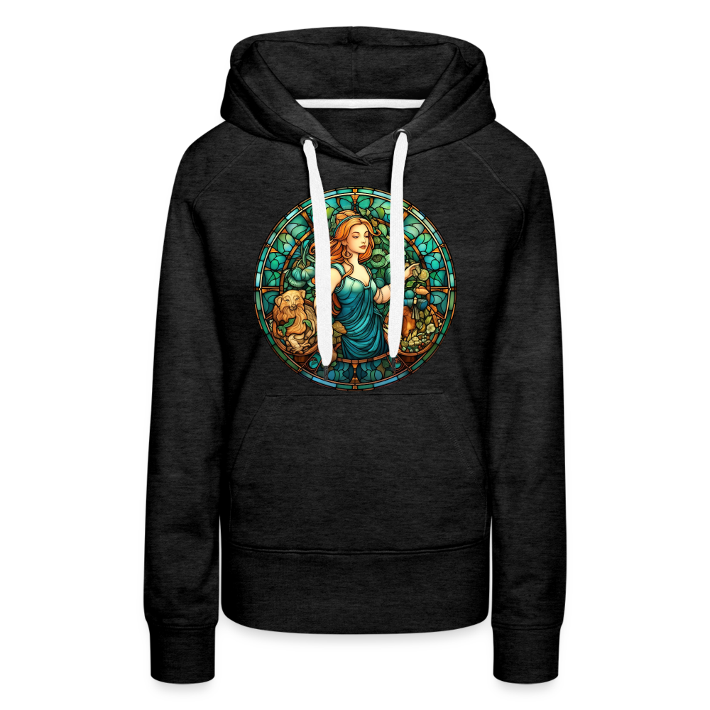 Women’s Mosaic Virgo Premium Hoodie - charcoal grey