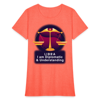 Thumbnail for Women's Glow Libra T-Shirt - heather coral