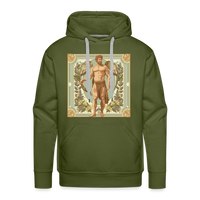 Thumbnail for Men’s Mythical Virgo Premium Hoodie - olive green