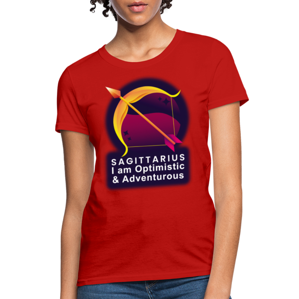 Women's Glow Sagittarius T-Shirt - red