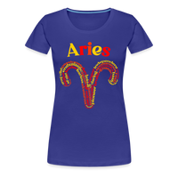 Thumbnail for Women's Power Words Aries Premium T-Shirt - royal blue