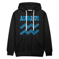 Thumbnail for Men's Power Words Aquarius Premium Hoodie - charcoal grey