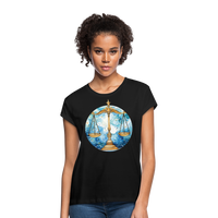 Thumbnail for Women's Mythical Libra Relaxed Fit T-Shirt - black