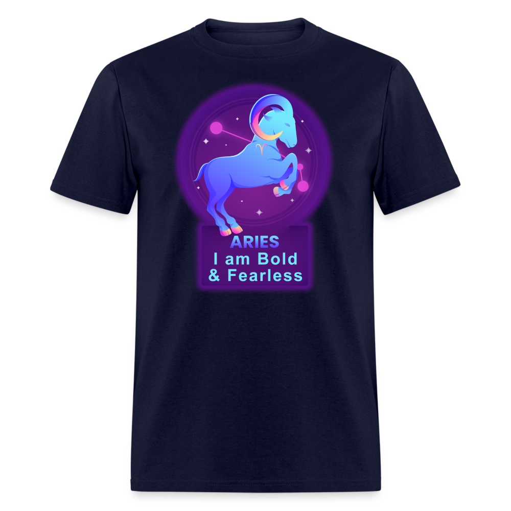 Men's Neon Aries Classic T-Shirt - navy