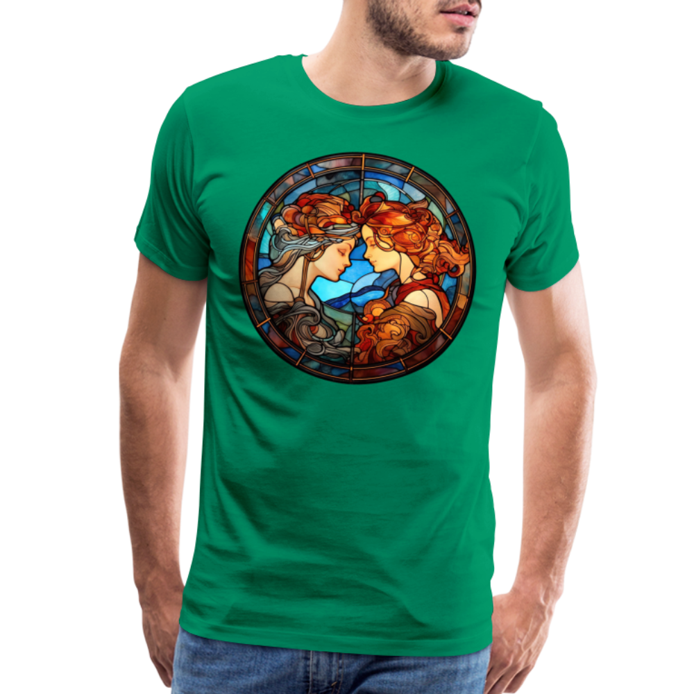 Men's Mosaic Gemini Premium T-Shirt - kelly green