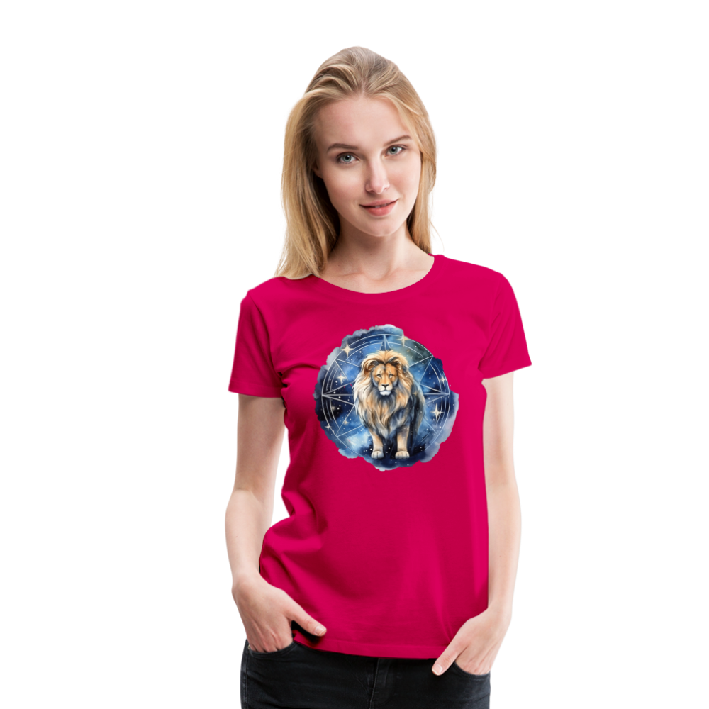 Women's Mythical Words Leo Premium T-Shirt - dark pink