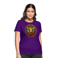 Thumbnail for Women's Mosaic Taurus T-Shirt - purple