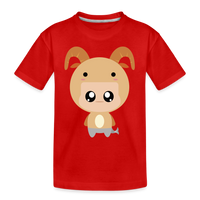 Thumbnail for Kid’s Bobbly Capricorn Premium Organic T-Shirt - red