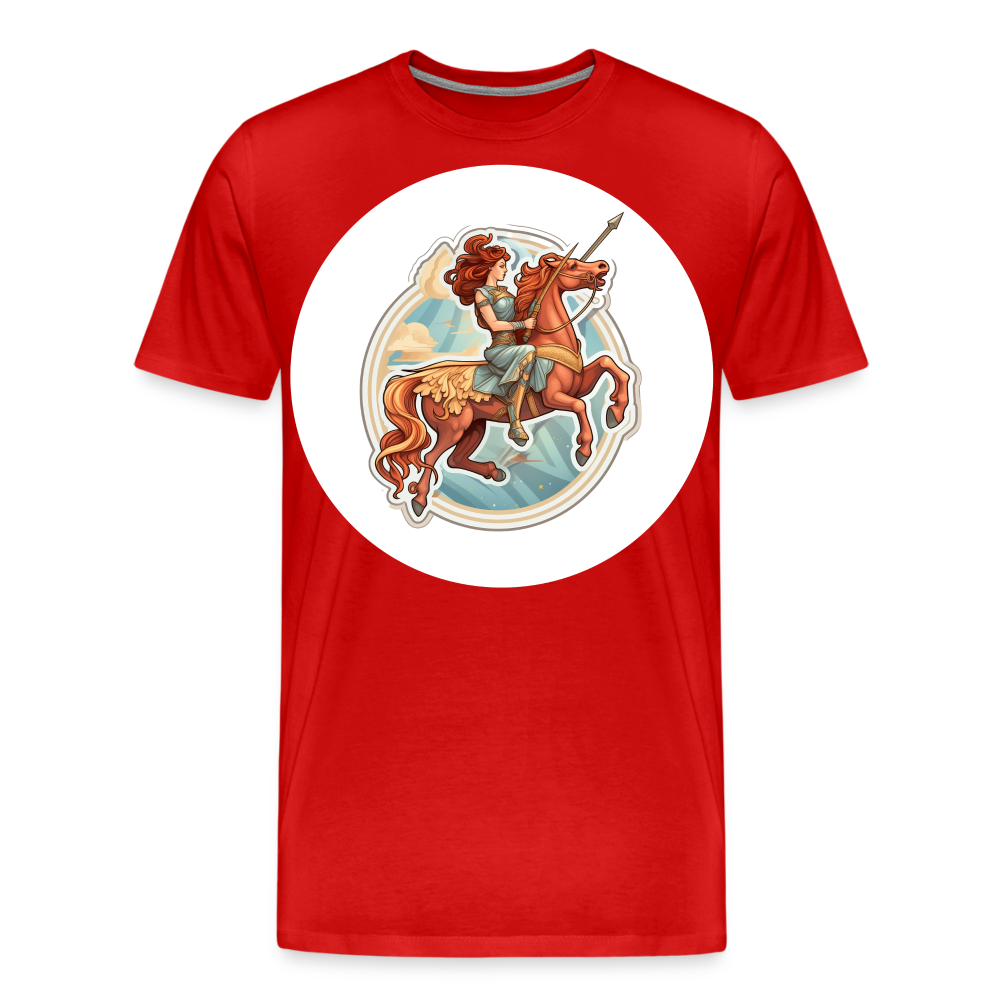 Men's Symbol Sagittarius Premium T-Shirt - red