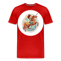 Thumbnail for Men's Symbol Sagittarius Premium T-Shirt - red