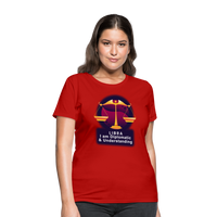 Thumbnail for Women's Glow Libra T-Shirt - red