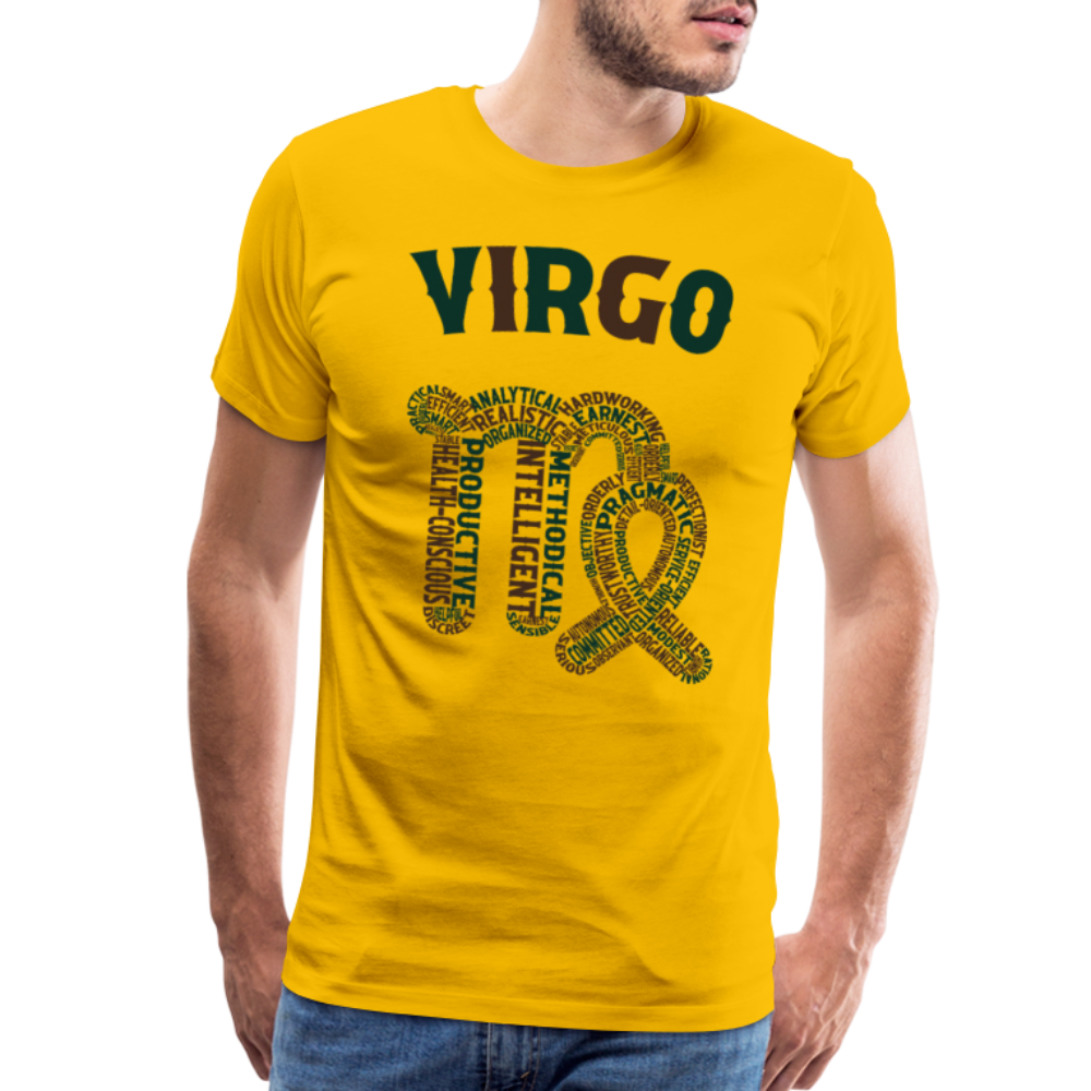 Men's Power Words Virgo Premium T-Shirt - sun yellow