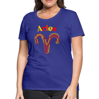 Thumbnail for Women's Power Words Aries Premium T-Shirt - royal blue