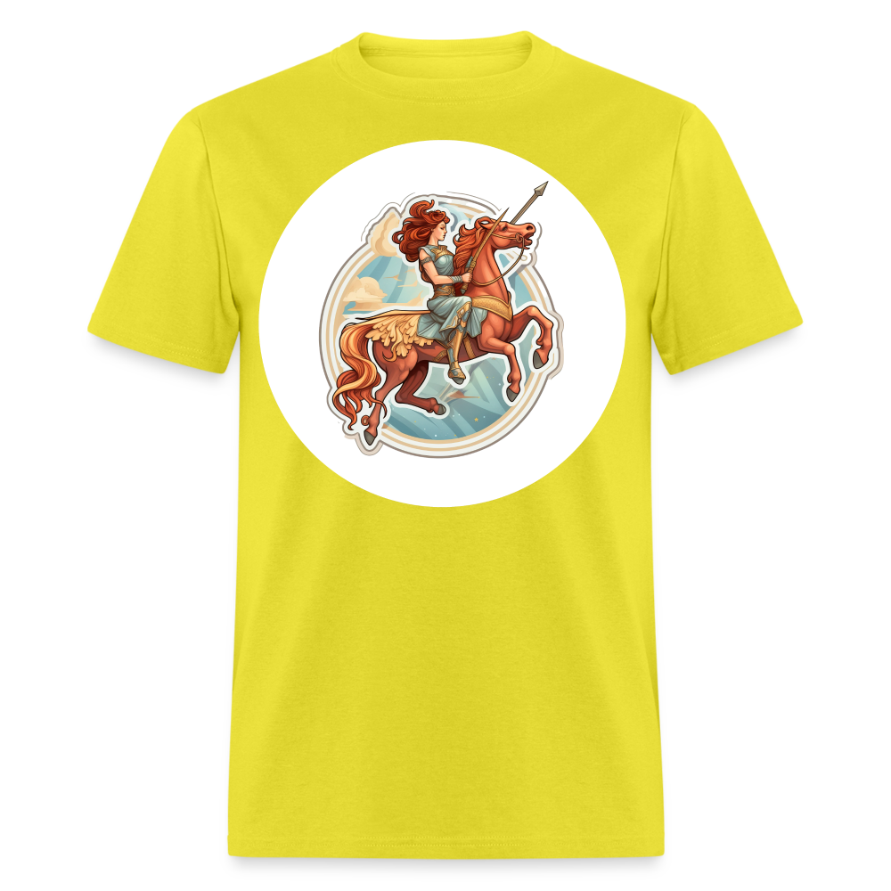 Men's Symbol Sagittarius Classic T-Shirt - yellow