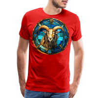 Thumbnail for Men's Mosaic Capricorn Premium T-Shirt - red