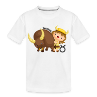 Thumbnail for Kid’s Astro Girl Taurus Premium Organic T-Shirt - white