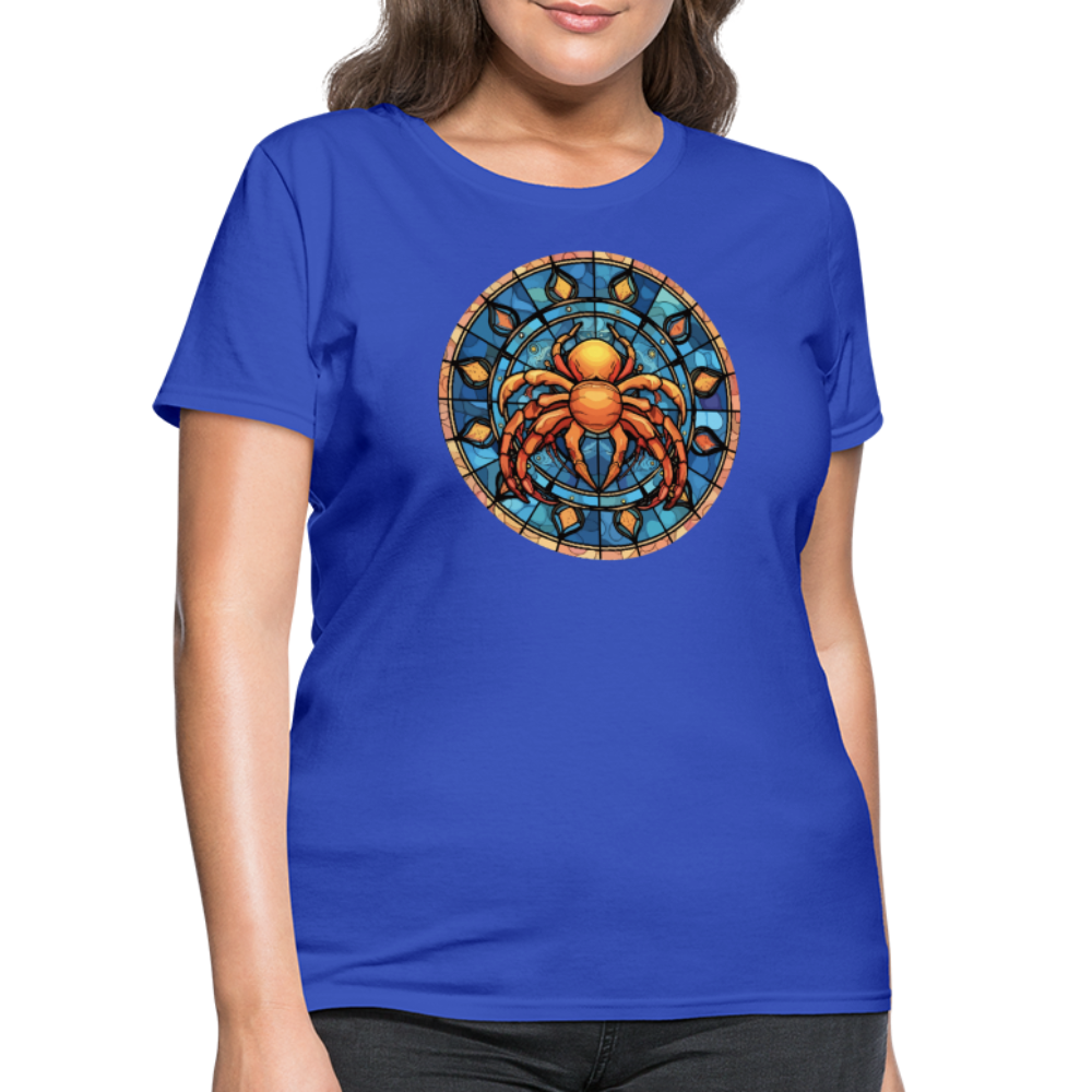 Women's Mosaic Cancer T-Shirt - royal blue