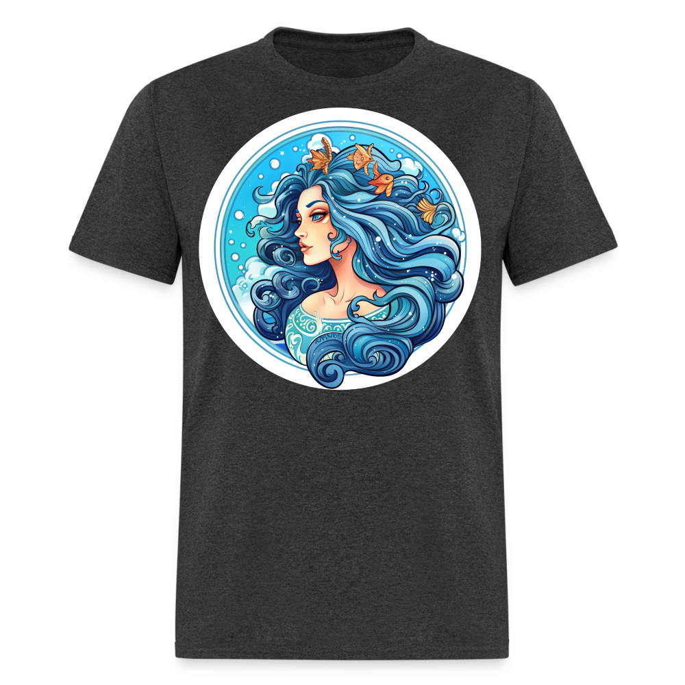 Men's Symbol Aquarius Classic T-Shirt - heather black