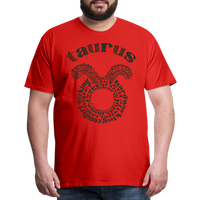 Thumbnail for Men's Power Words Taurus Premium T-Shirt - red