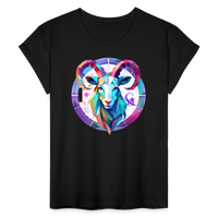 Thumbnail for Women's Mythical Aries Relaxed Fit T-Shirt - black