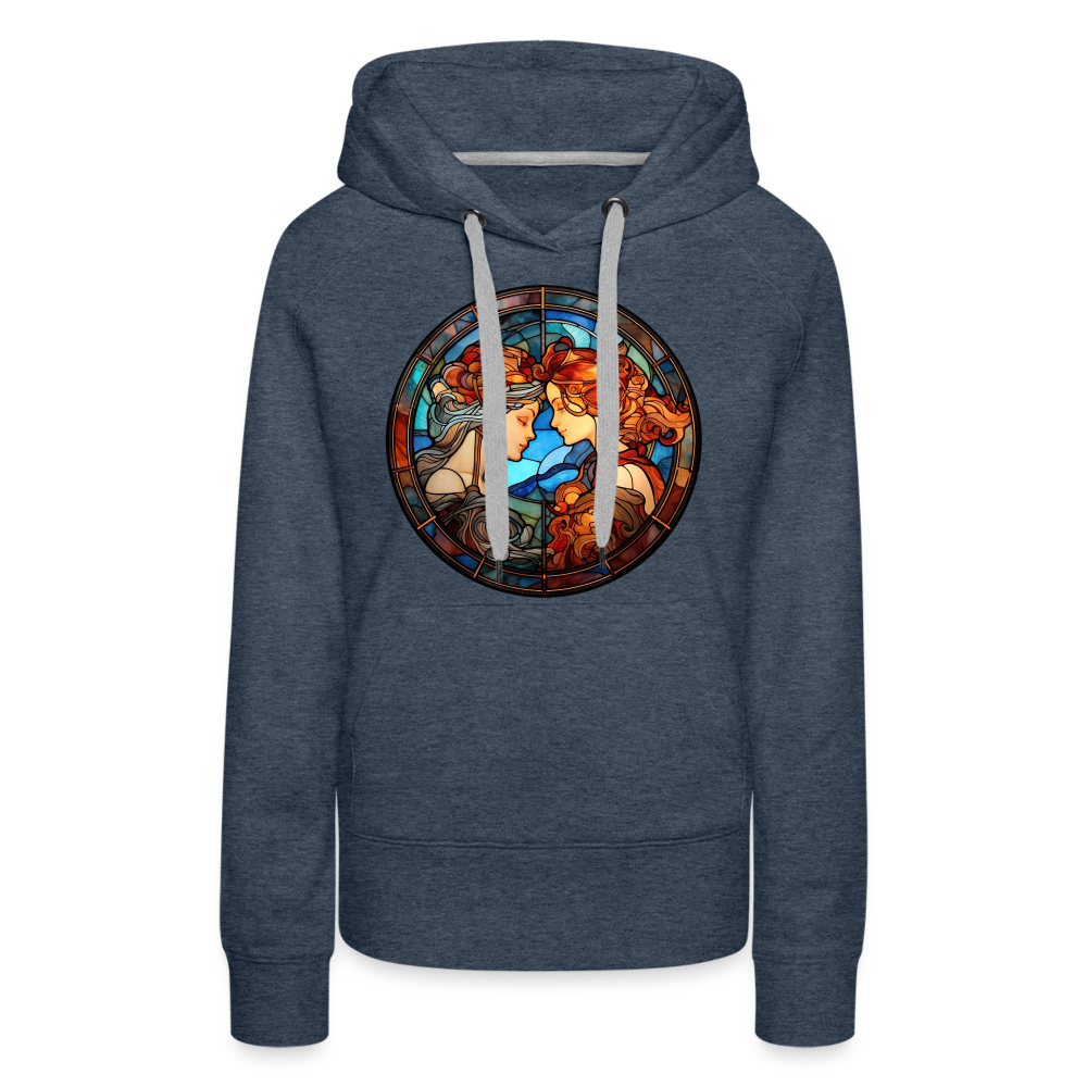 Women’s Mosaic Gemini Premium Hoodie - heather denim