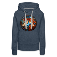 Thumbnail for Women’s Mosaic Gemini Premium Hoodie - heather denim