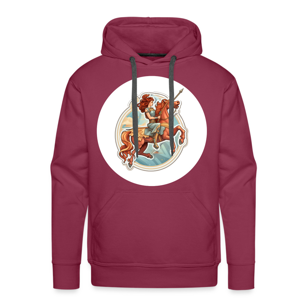 Men’s Symbol Sagittarius Premium Hoodie - burgundy