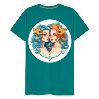 Thumbnail for Men's Symbol Gemini Premium T-Shirt - teal