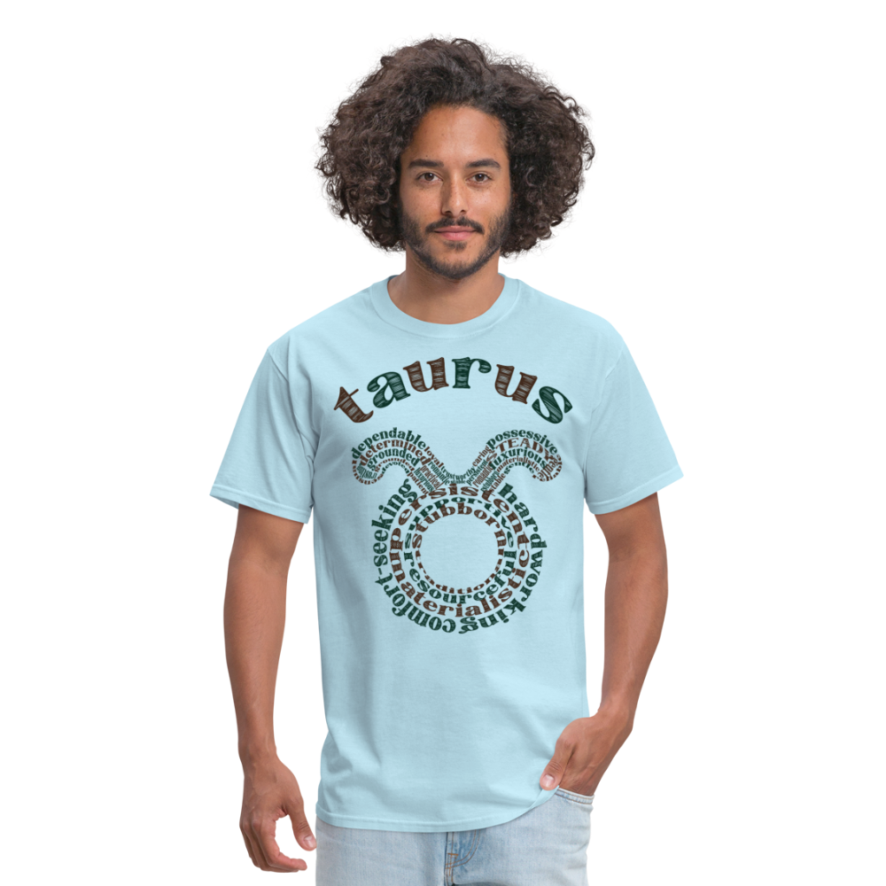 Men's Power Words Taurus Classic T-Shirt - powder blue