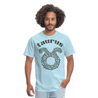 Thumbnail for Men's Power Words Taurus Classic T-Shirt - powder blue