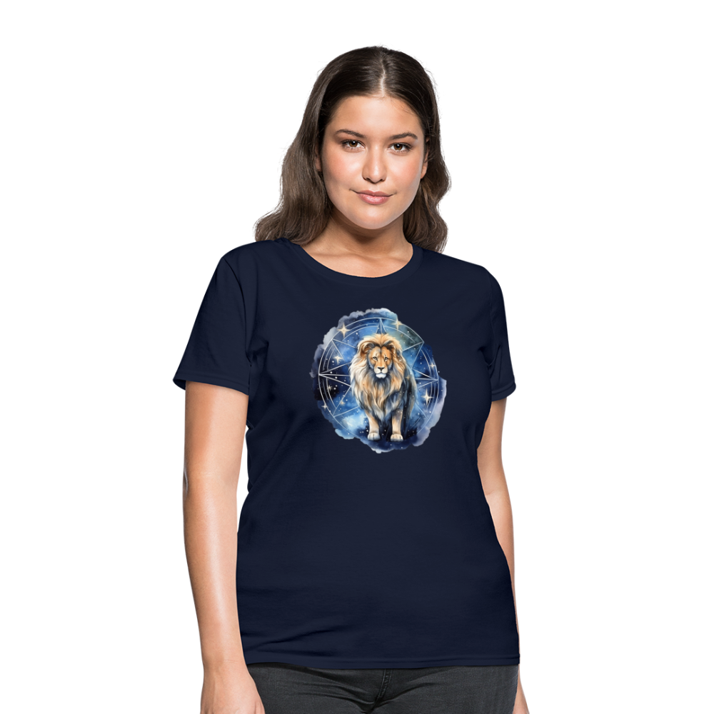 Women's Mythical Leo T-Shirt - navy