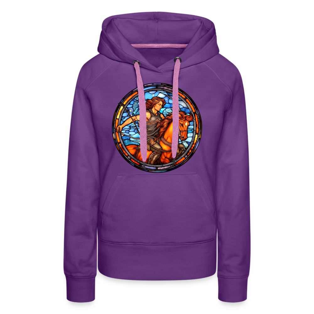 Women’s Mosaic Sagittarius Premium Hoodie - purple 