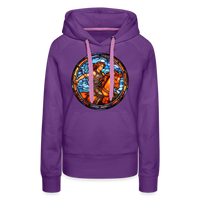 Thumbnail for Women’s Mosaic Sagittarius Premium Hoodie - purple 