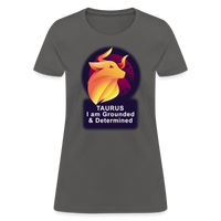 Thumbnail for Women's Glow Taurus T-Shirt - charcoal