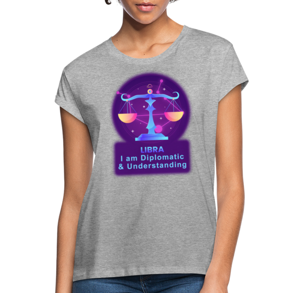 Women's Neon Libra Relaxed Fit T-Shirt - heather gray