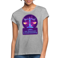 Thumbnail for Women's Neon Libra Relaxed Fit T-Shirt - heather gray