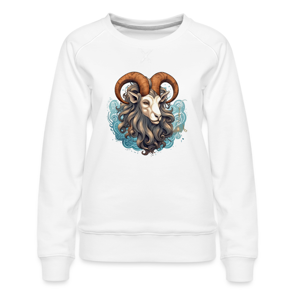 Women’s Symbol Capricorn Premium Sweatshirt - white