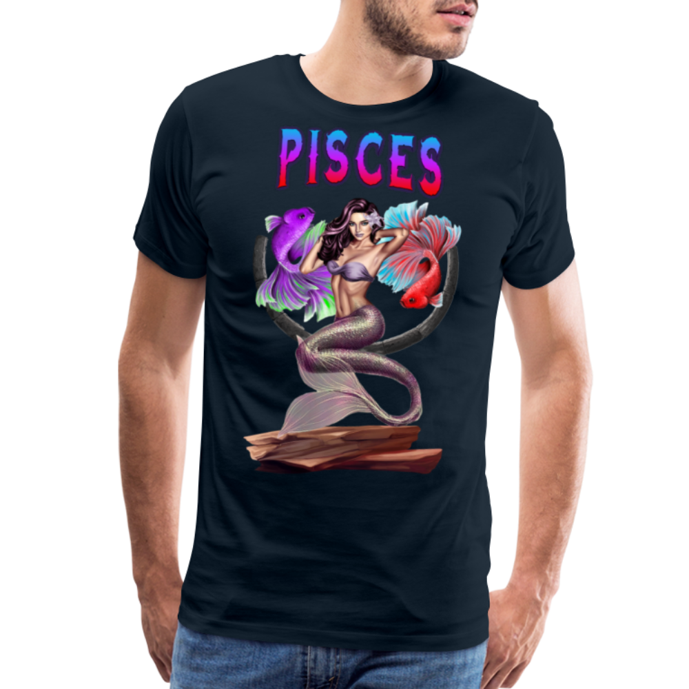 Men's Astral Pisces Premium T-Shirt - deep navy