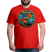 Thumbnail for Men's Mosaic Pisces Premium T-Shirt - red